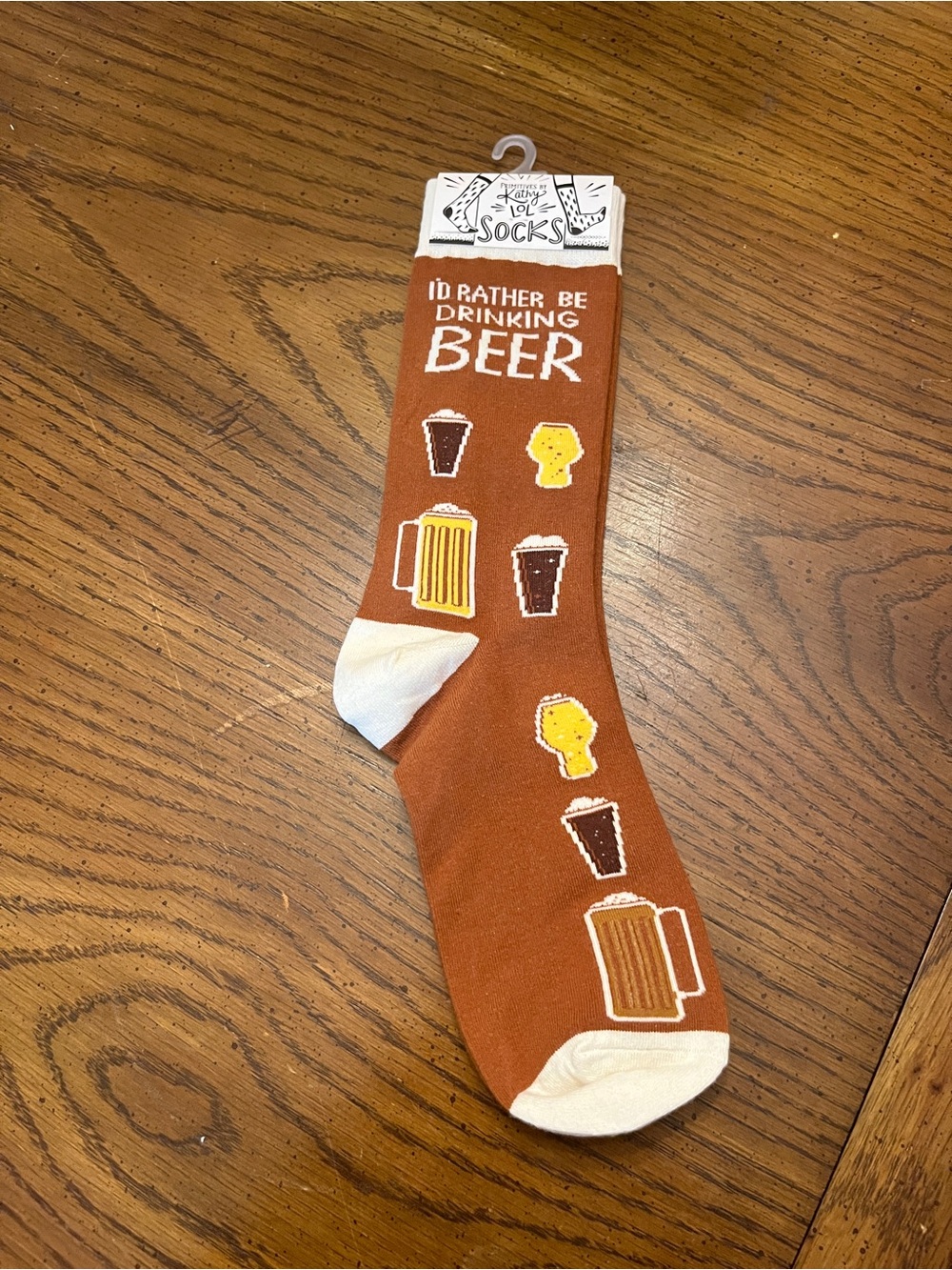 Primitives By Kathy I'd Rather Be Drinking Beer Crew Socks, new